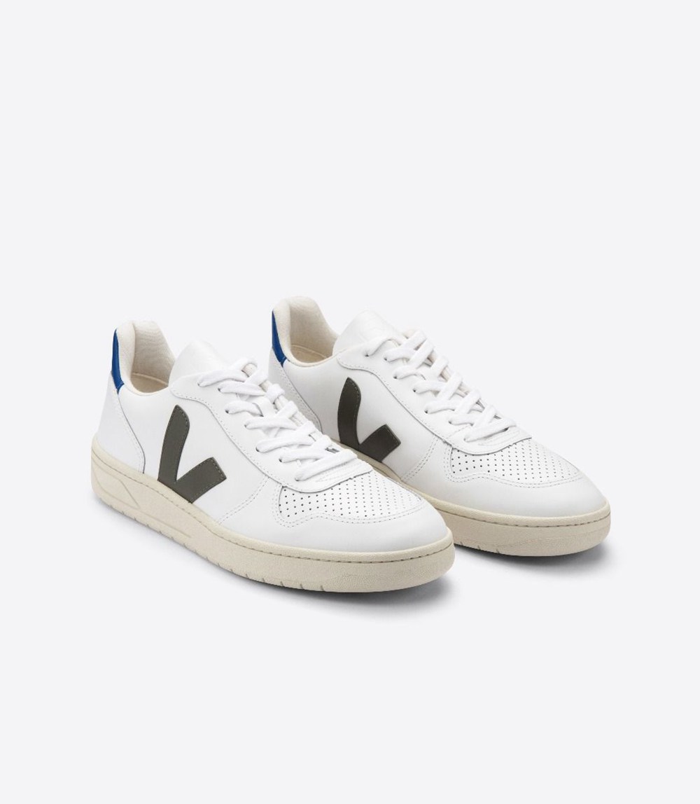 Veja Sneakers Mens - V-10 Leather - White - 0243PEDQK